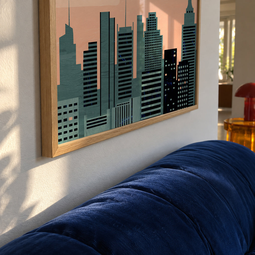 New York - Framed poster detail