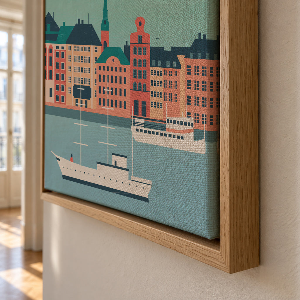 Stockholm - Framed canvas detail