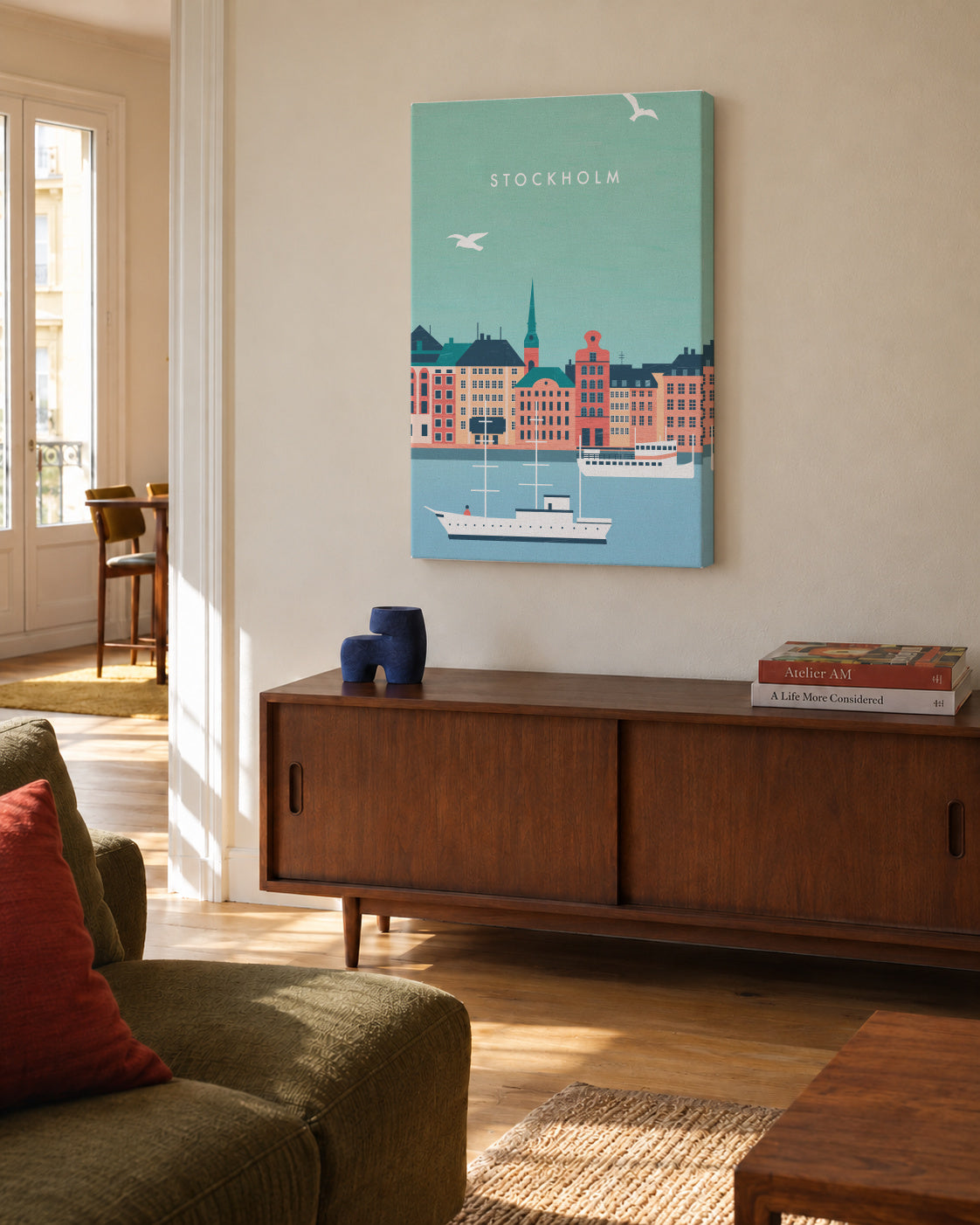 Stockholm - Unframed canvas in an interior