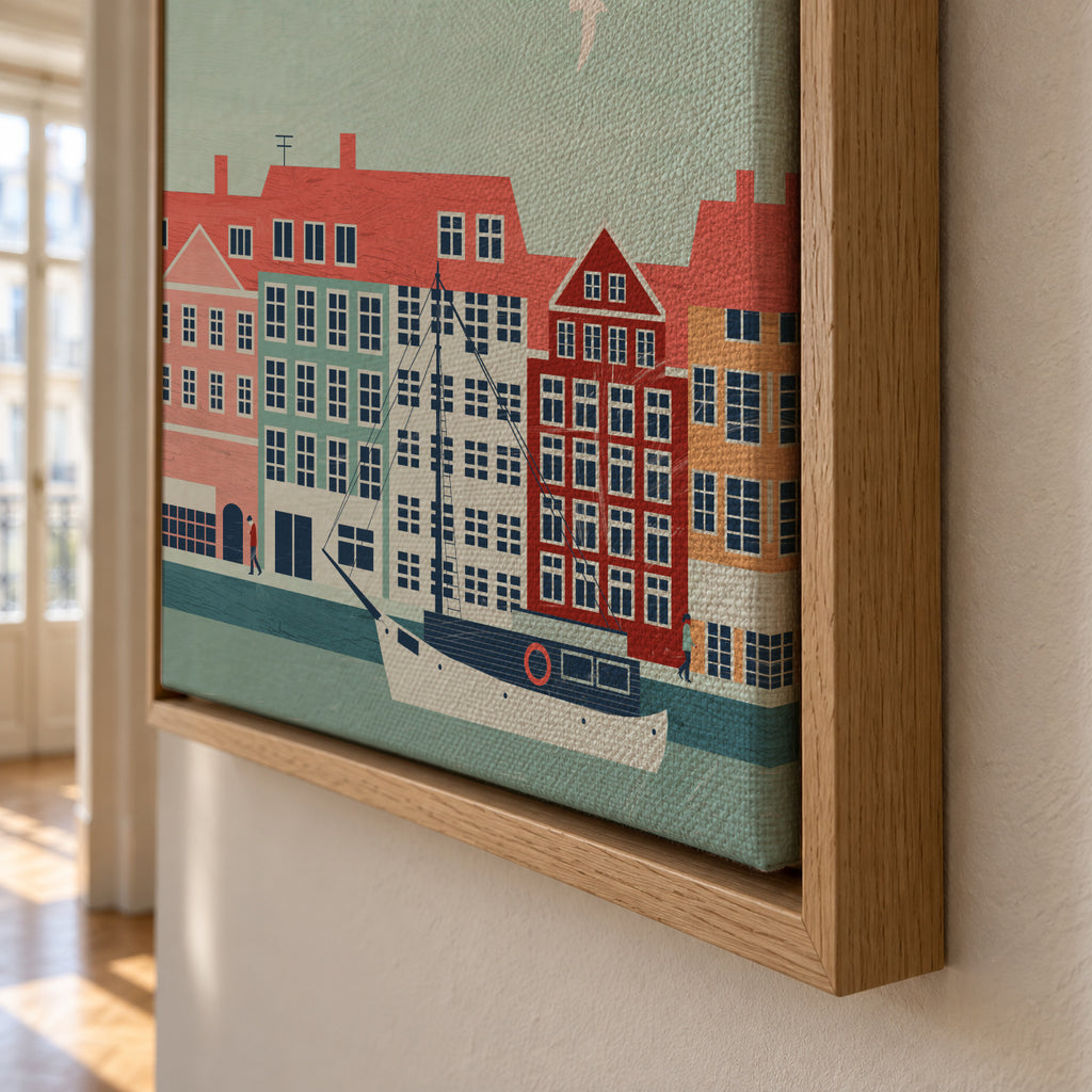 Copenhagen - Framed canvas detail