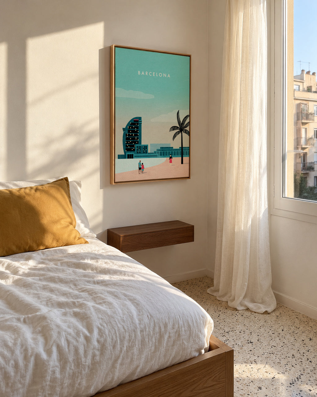Barcelona - Framed canvas in an interior