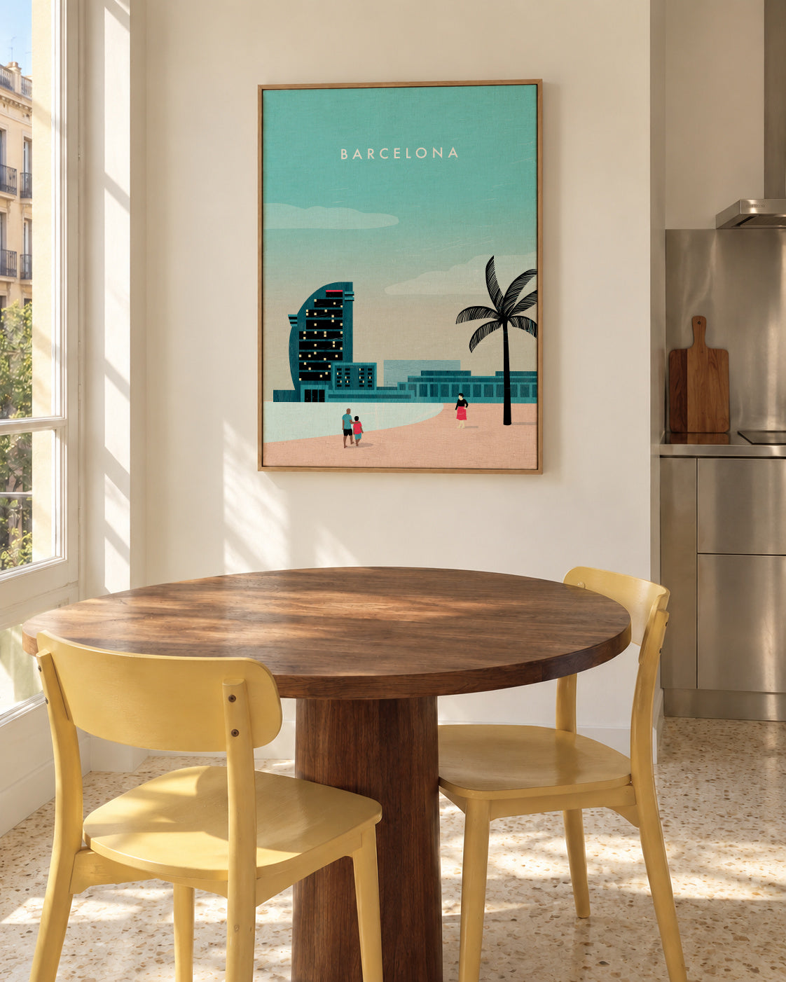 Barcelona - Framed canvas in an interior