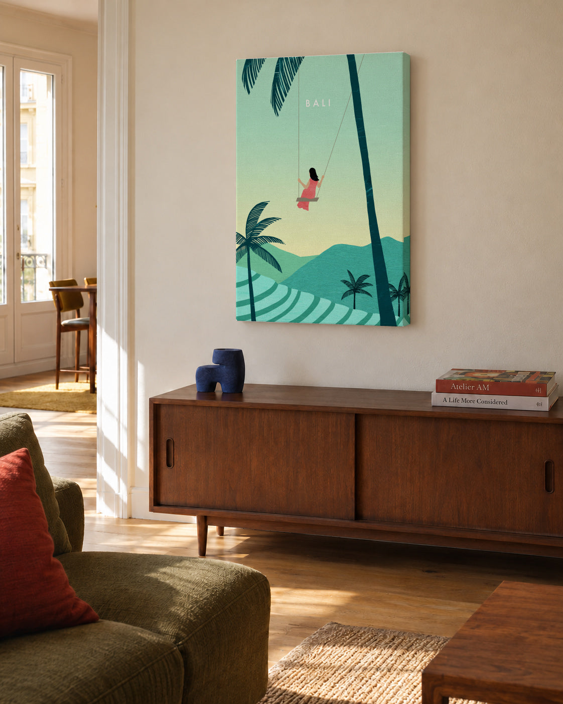 Bali - Unframed canvas in an interior