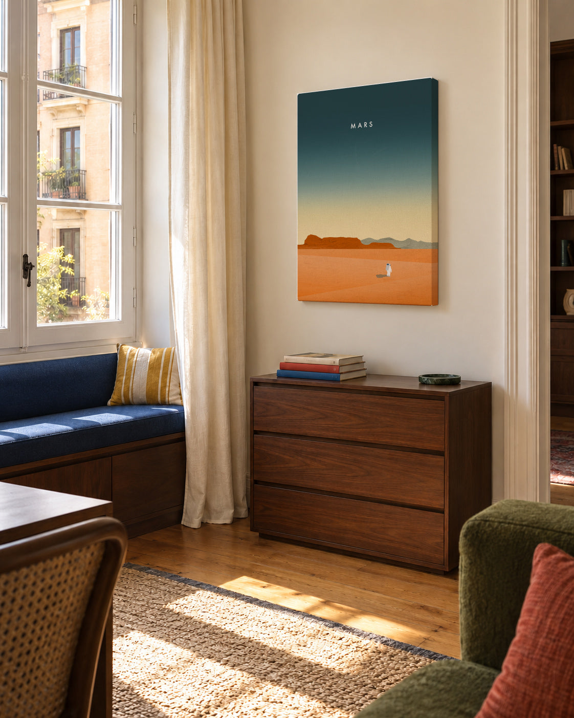 Mars - Unframed canvas in an interior