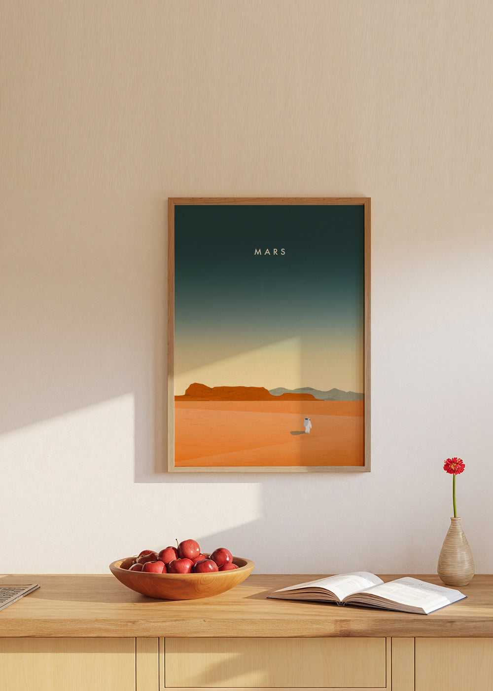 Mars - Framed poster in an interior