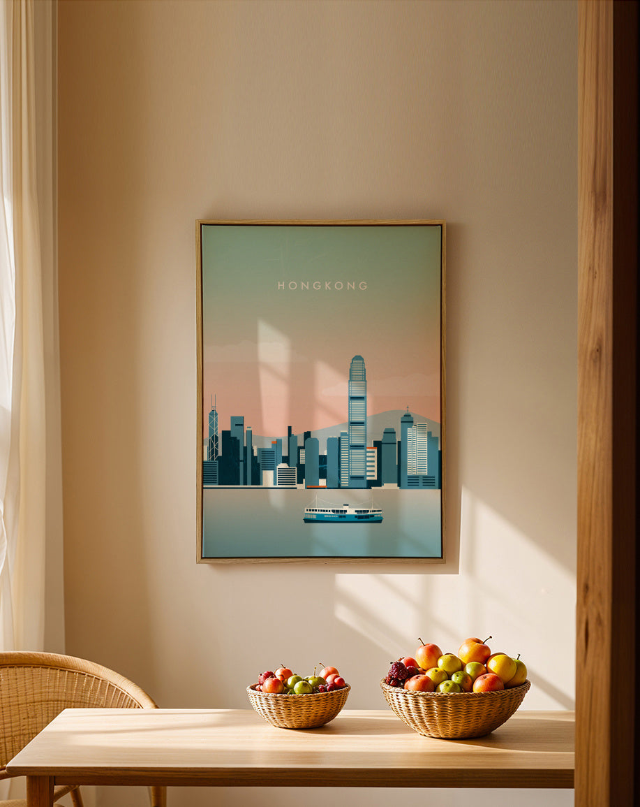 Hongkong - Framed canvas in an interior