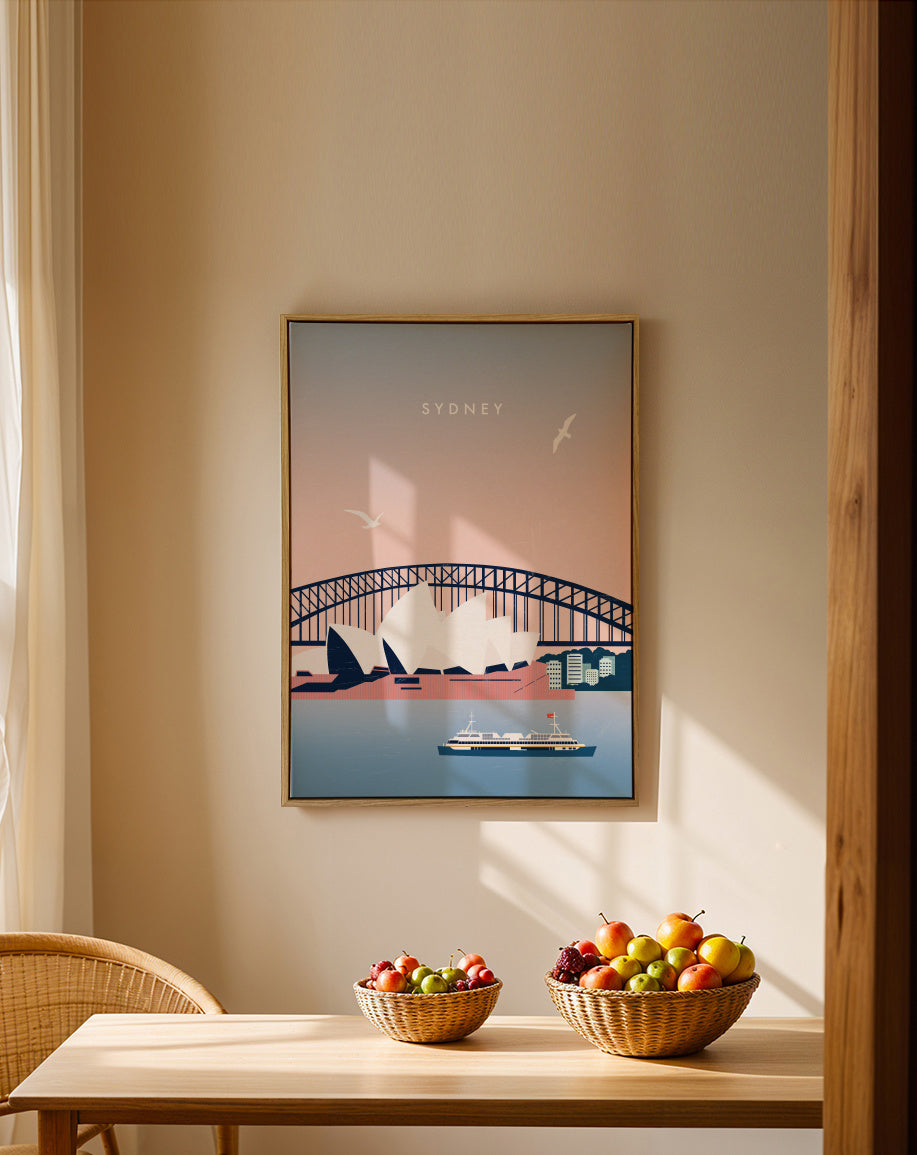 Sydney - Framed canvas in an interior