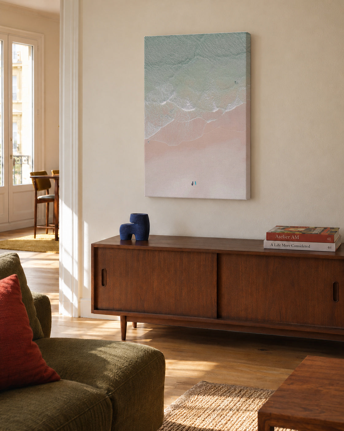 Surf yoga - Unframed canvas in an interior