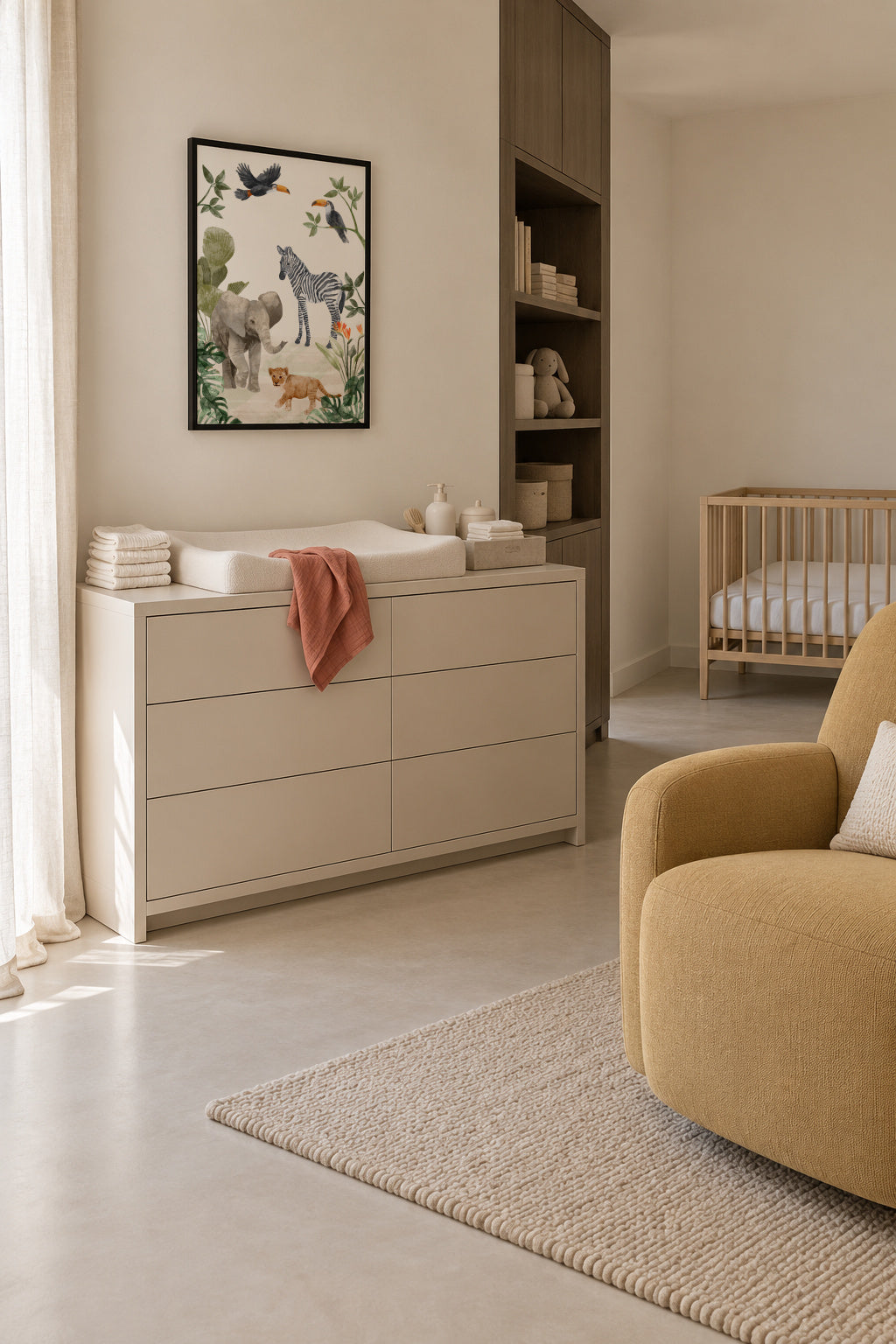 Jungle Baby's - Framed poster in an interior