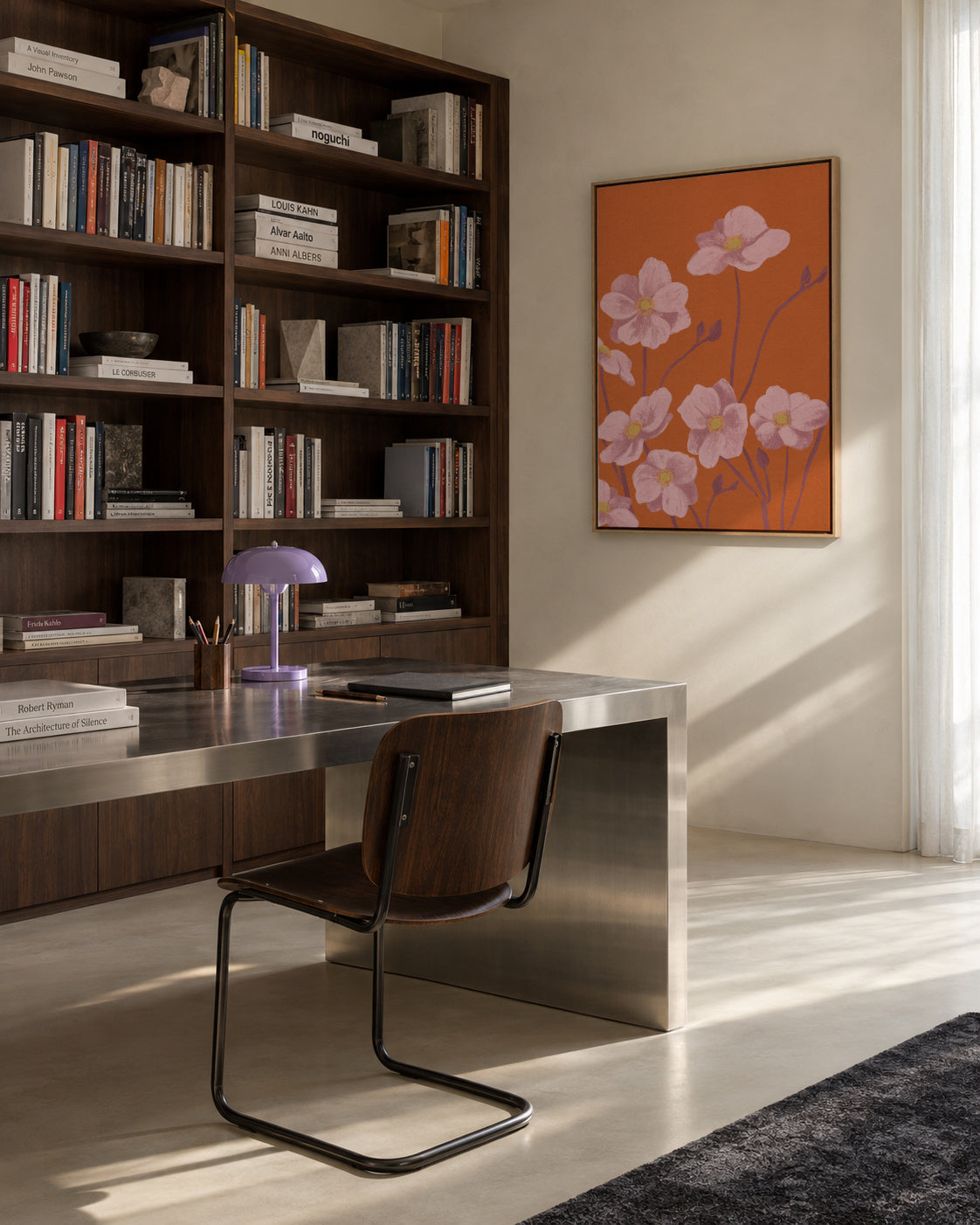 Anemone - Framed canvas in an interior