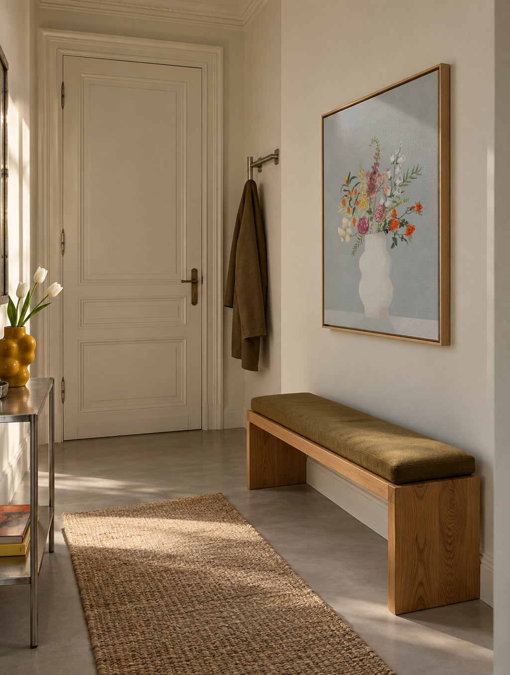 Flowers for your love - Framed canvas in an interior