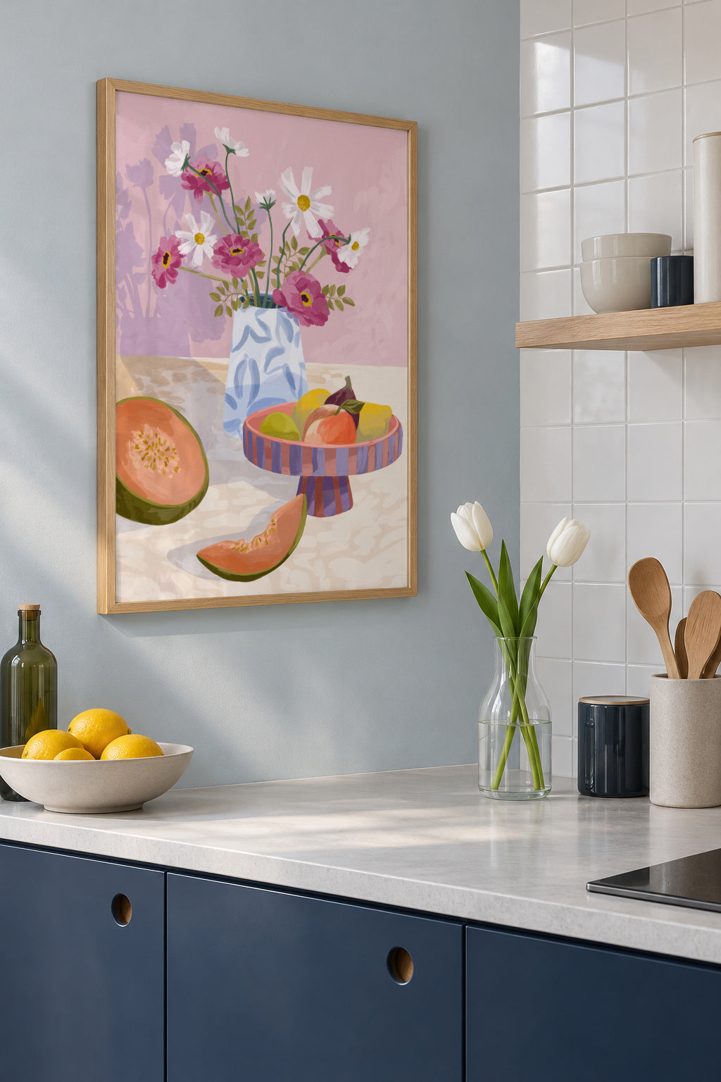 Fruit Break - Framed poster in an interior