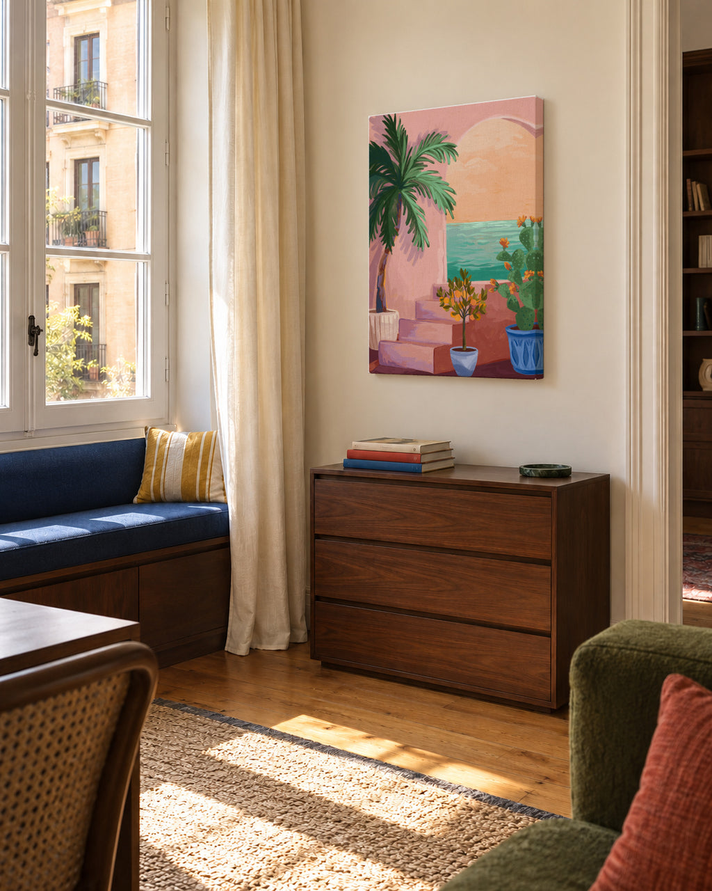 Stairway to Paradise - Unframed canvas in an interior