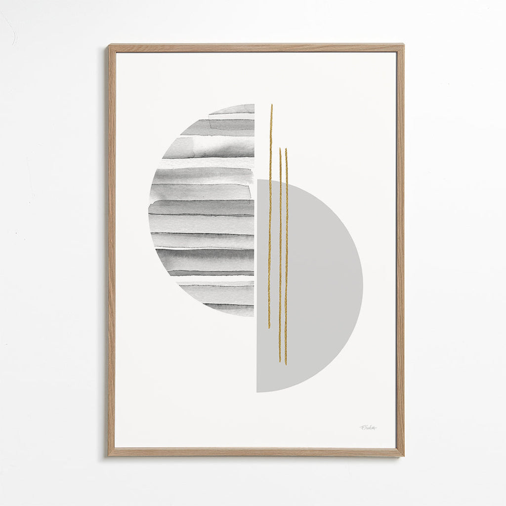 Horizontal lines with gold