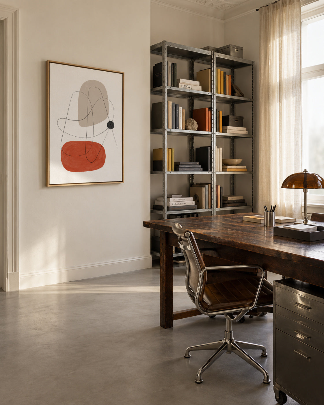 Abstract N1 - Framed canvas in an interior
