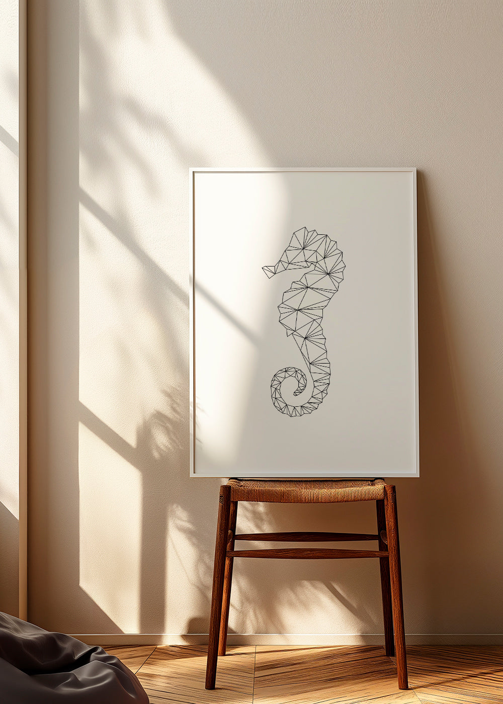 Geometric Seahorse White