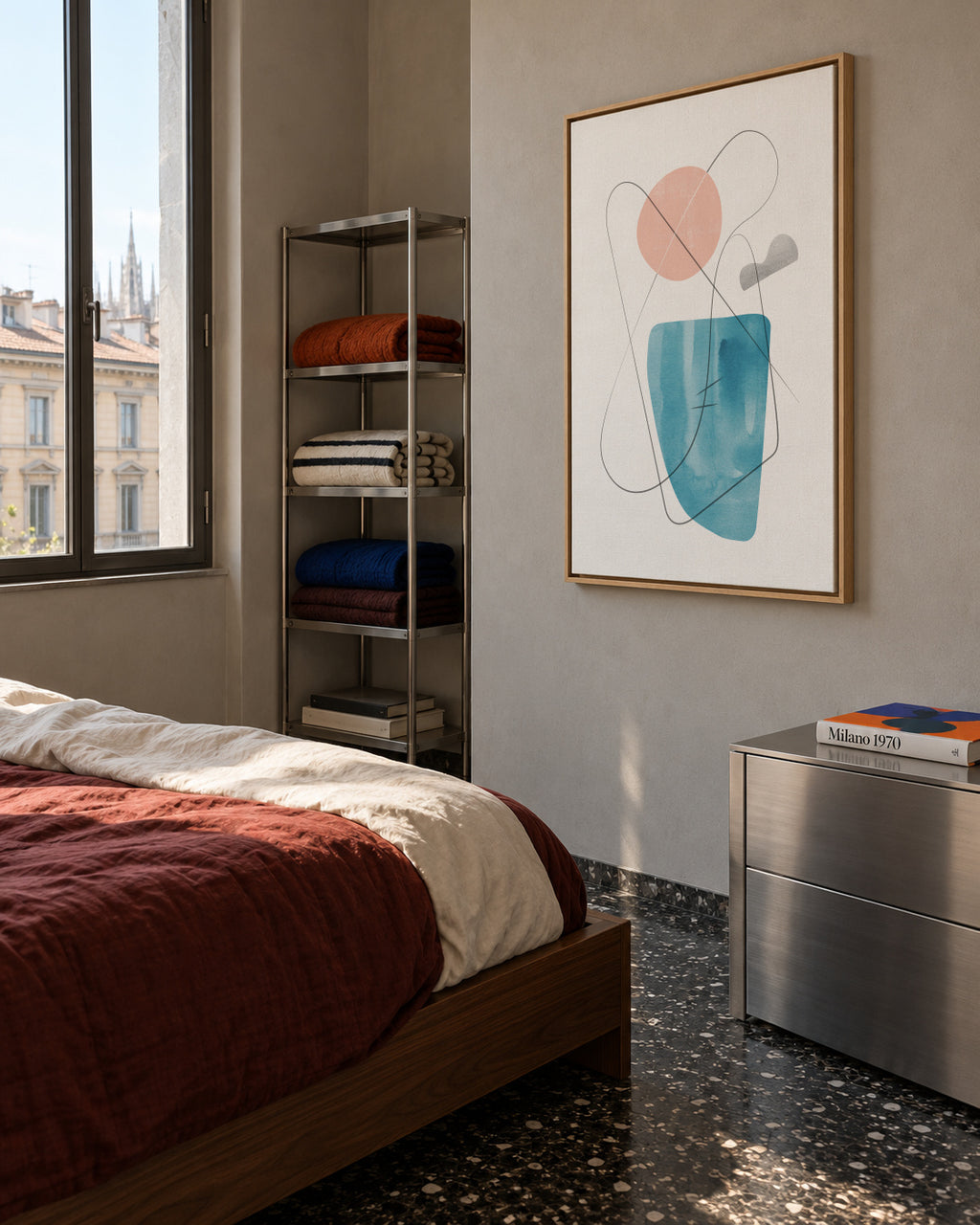 Abstract N 25 - Framed canvas in an interior