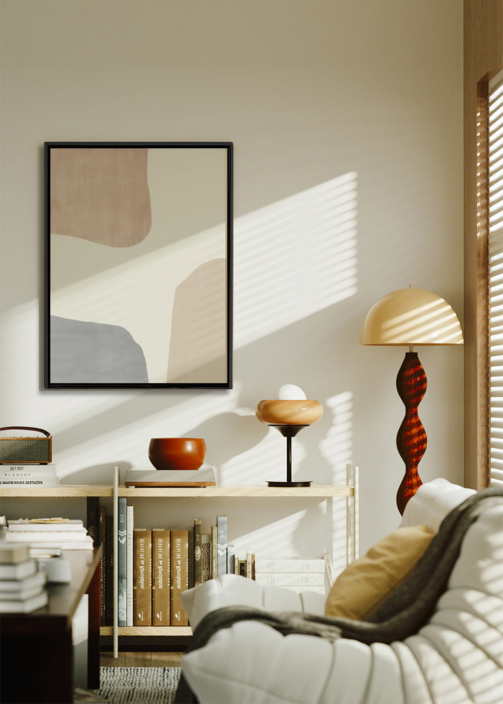Abstract N 27 - Framed canvas in an interior