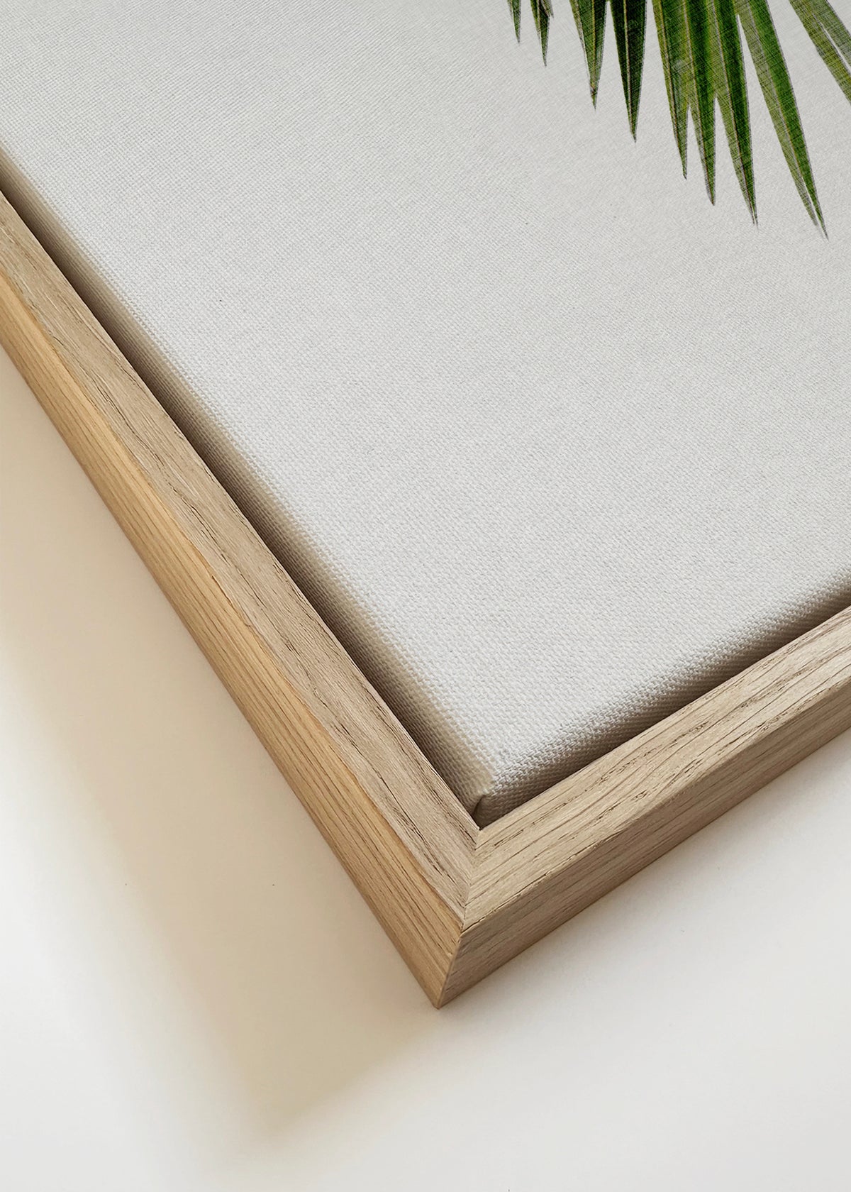 Palm Leaf I - Framed canvas detail