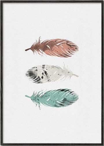 Pastel feathers