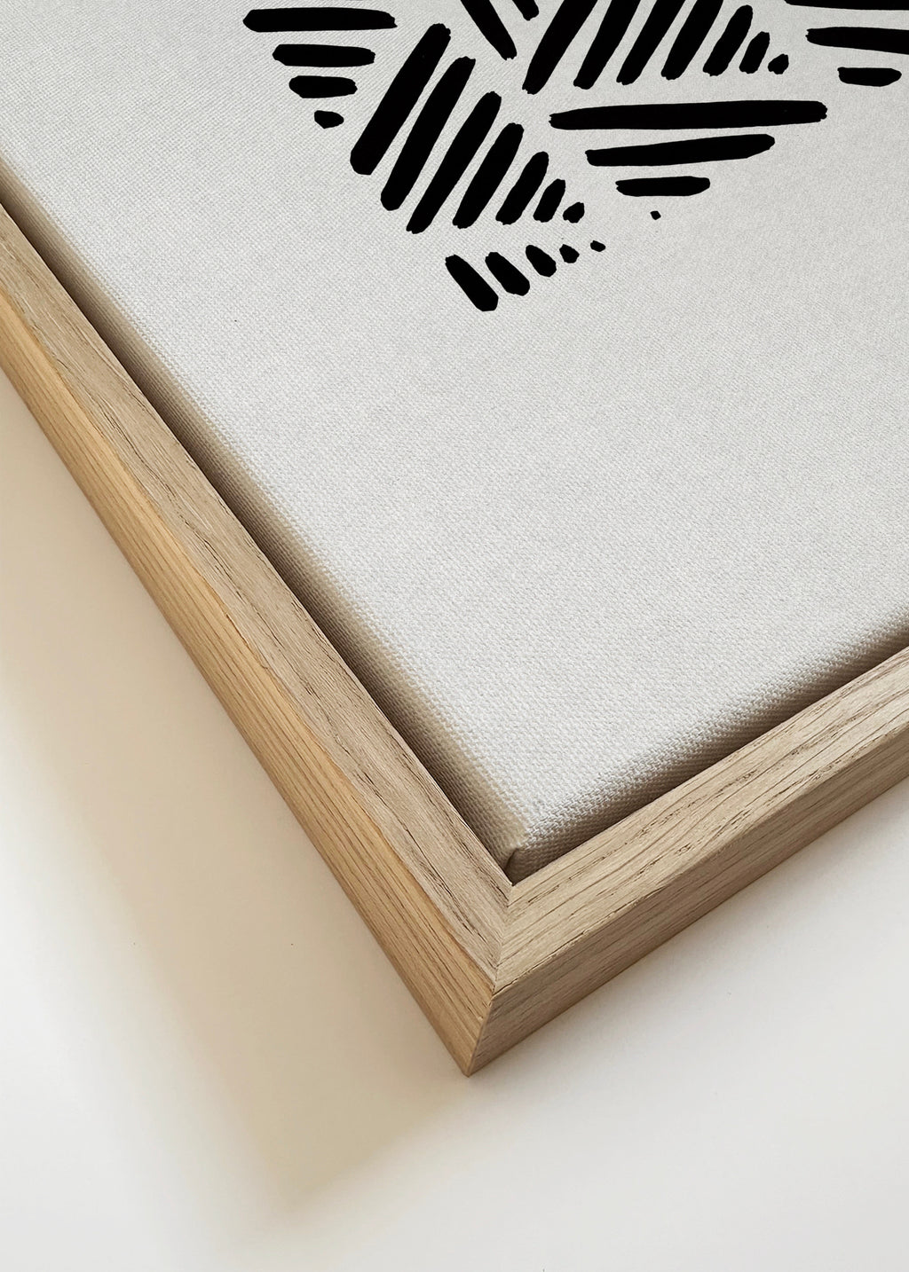 Black & white abstract I - Framed canvas detail