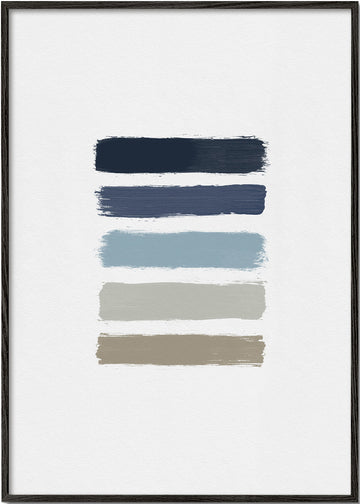 Blue & taupe stripes