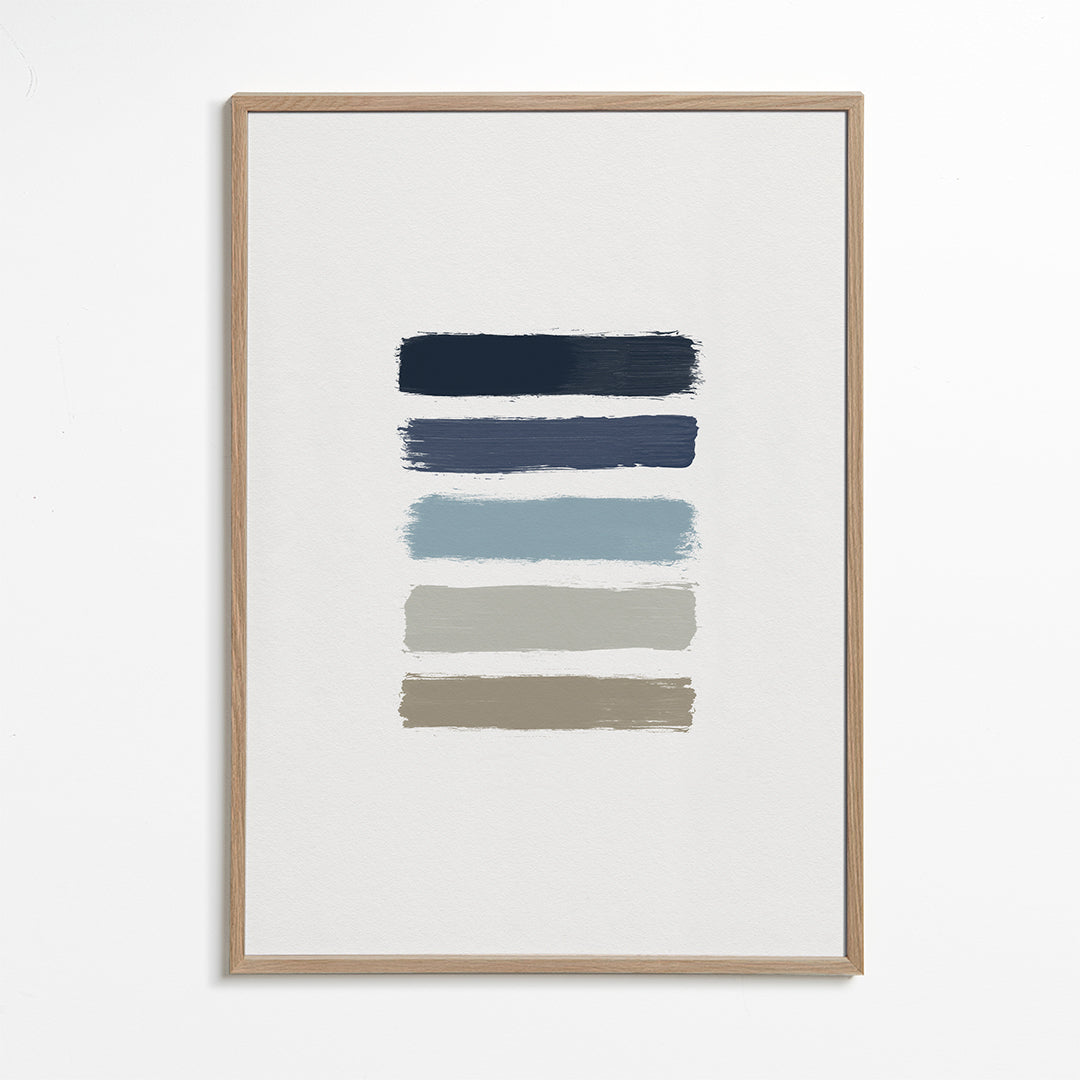 Blue & taupe stripes