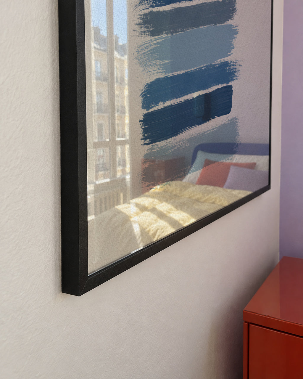 Ombre Blue - Framed poster detail