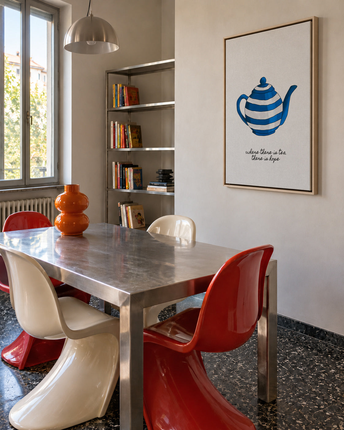 Where There is Tea - Framed canvas in an interior