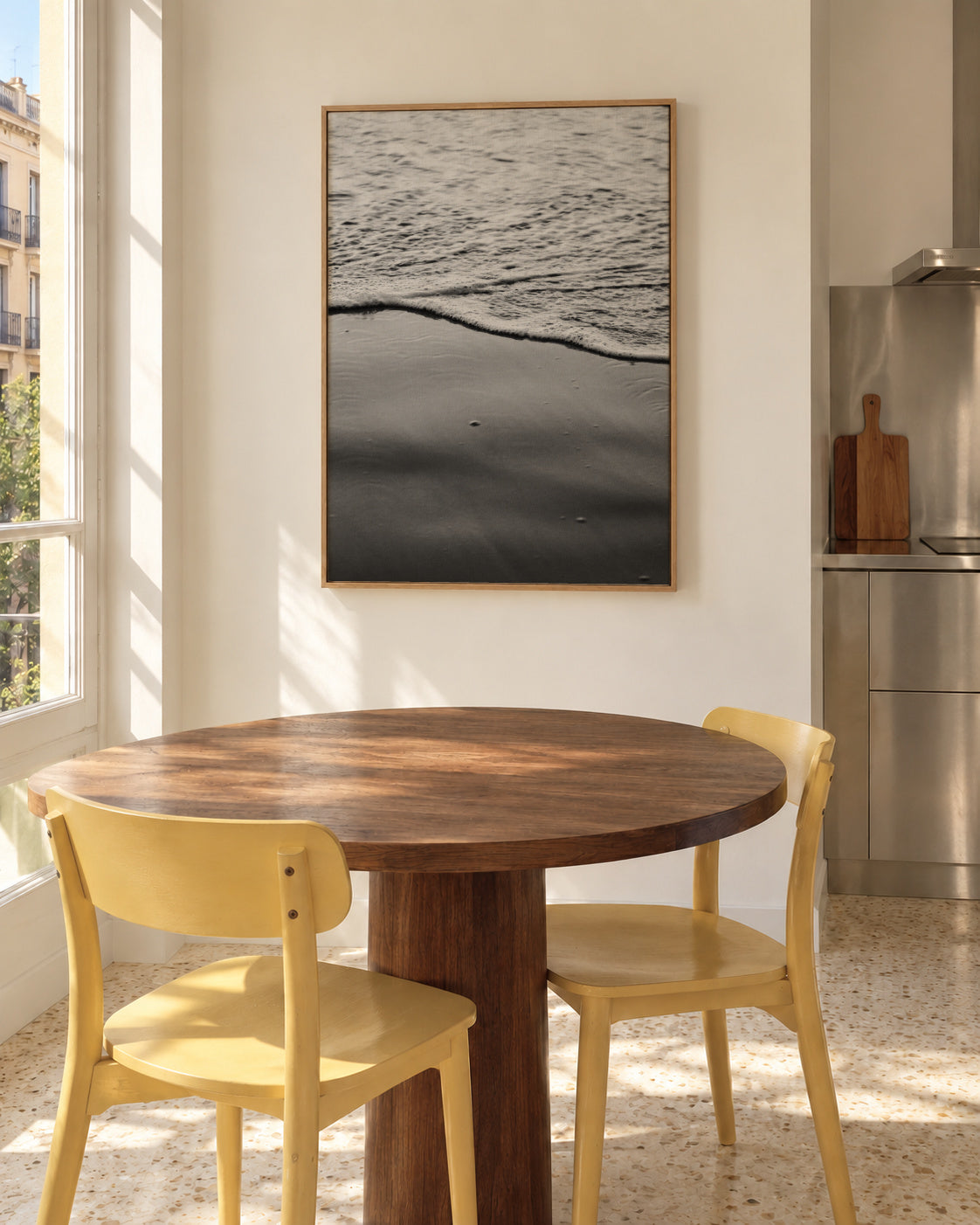 Ocean Edge 2 - Framed canvas in an interior