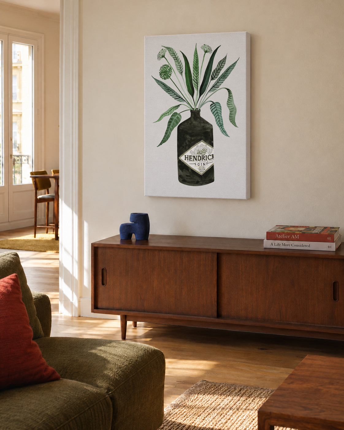 Ginspiration No2 - Unframed canvas in an interior