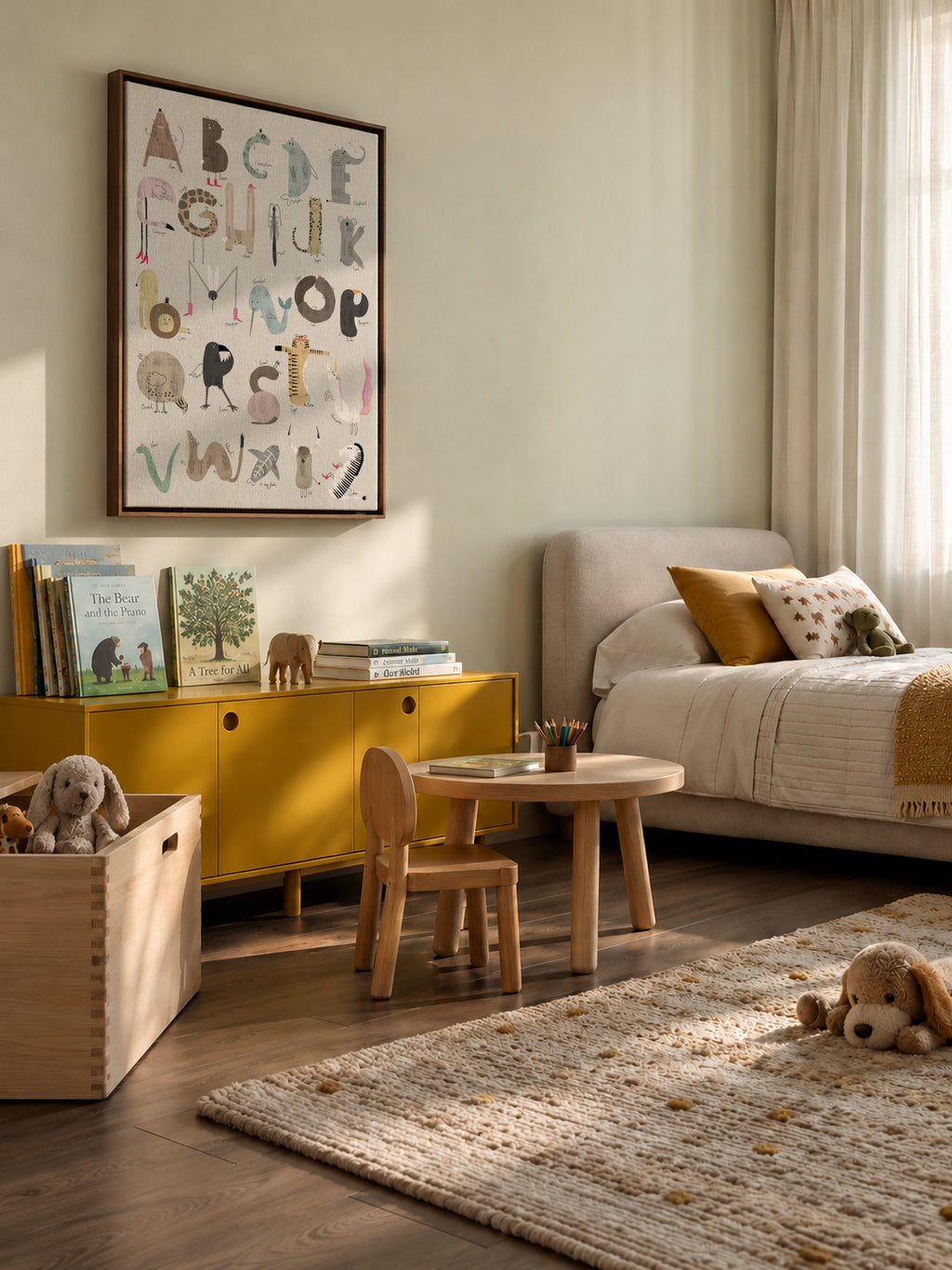 ABC Kids Komplett English - Framed canvas in an interior