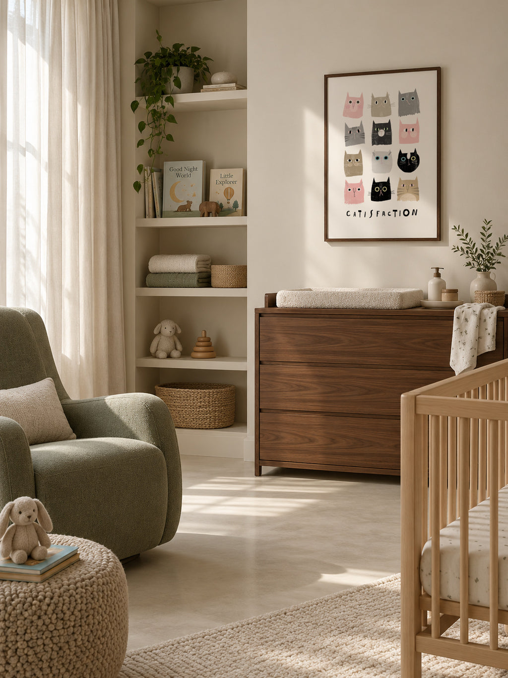 Catisfaction 1 - Framed poster in an interior