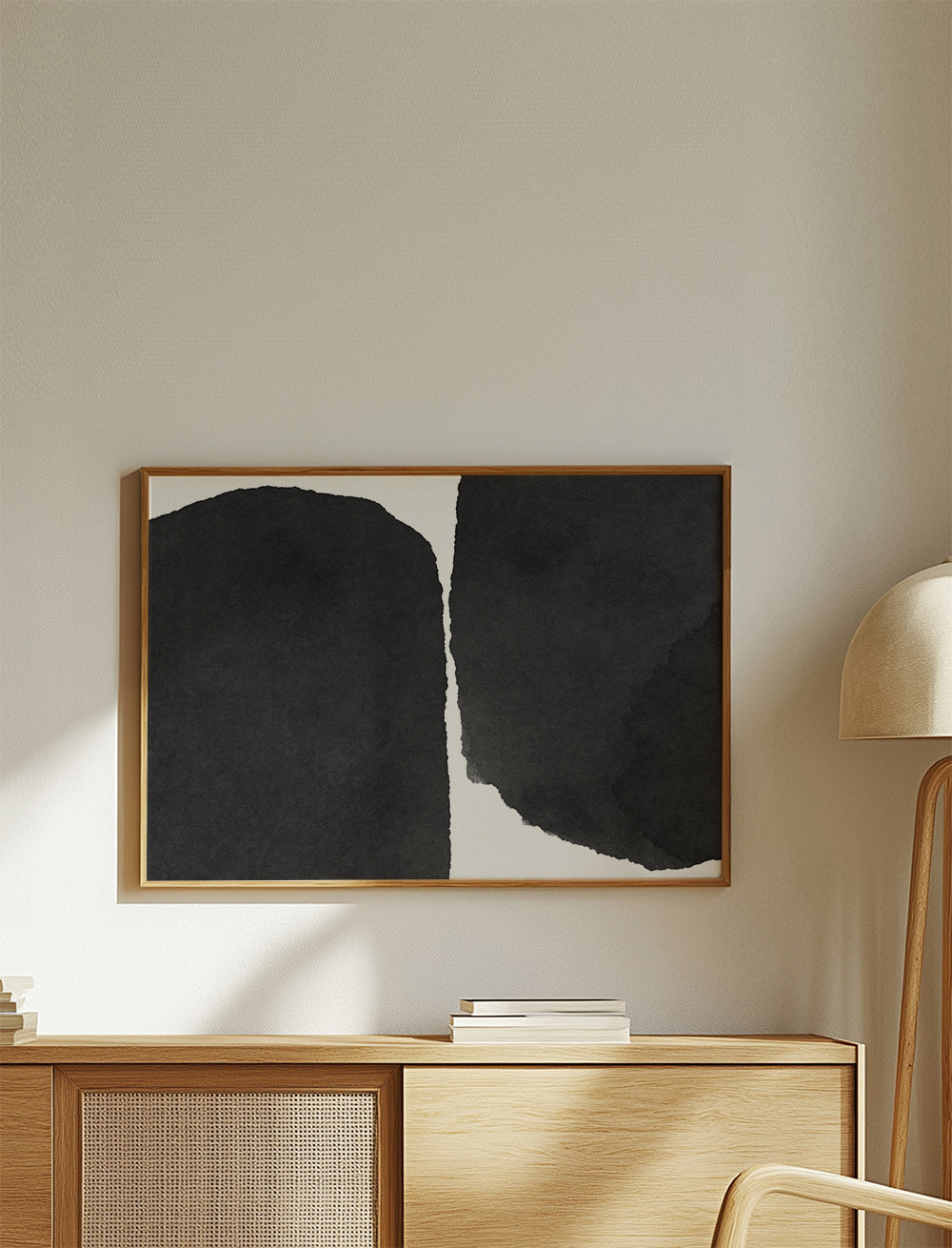 Minimal black and white abstract 01