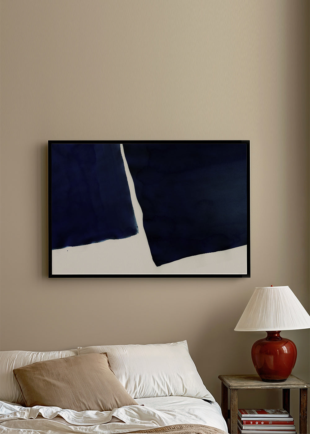 Minimal navy blue abstract 01