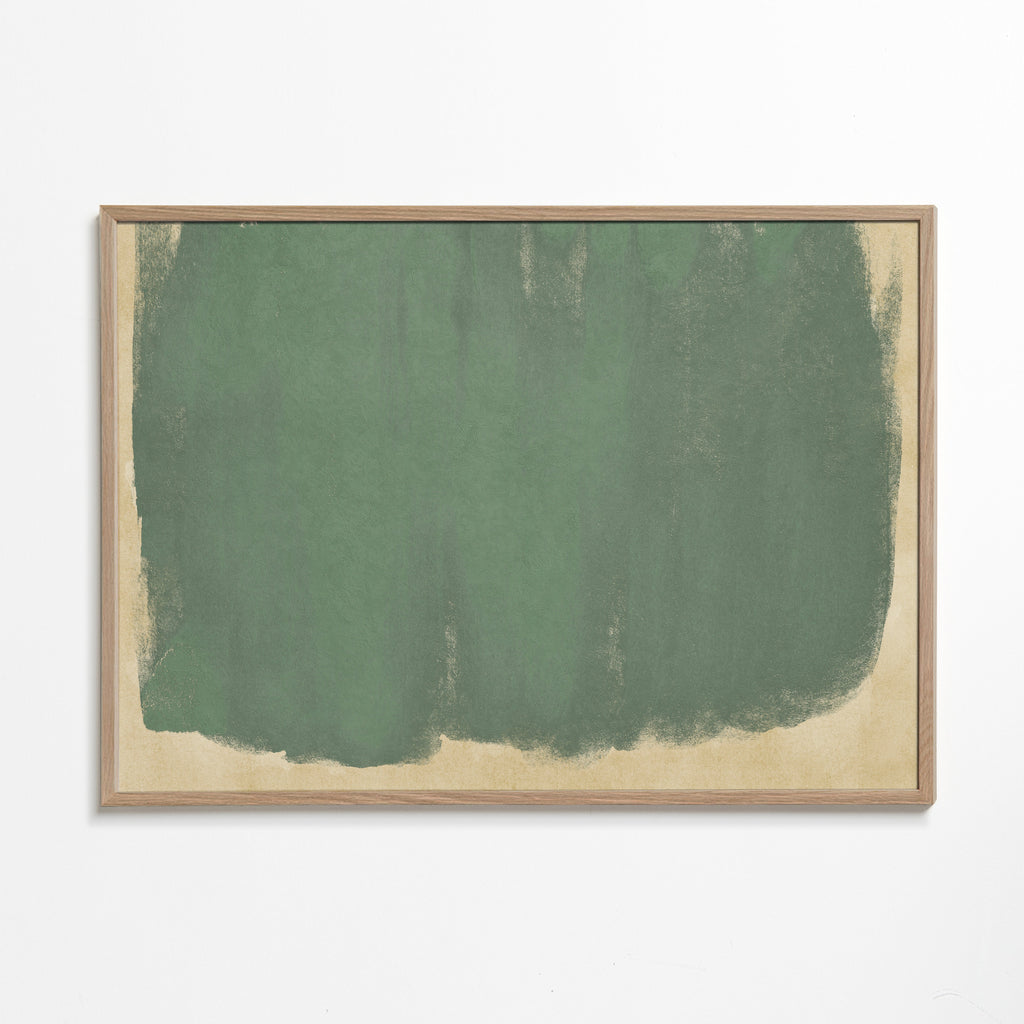 Minimal Abstract Green Colorfield Painting 01