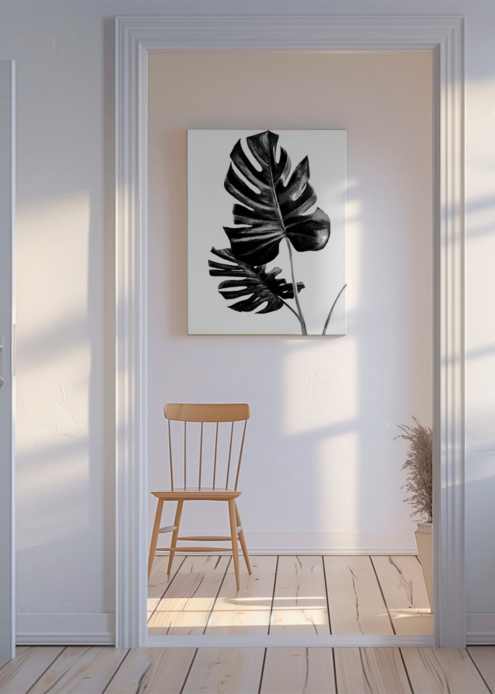 Monstera Black and White 01