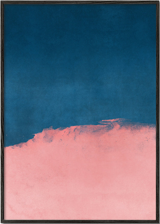 Minimal Landscape Pink and Navy Blue 01