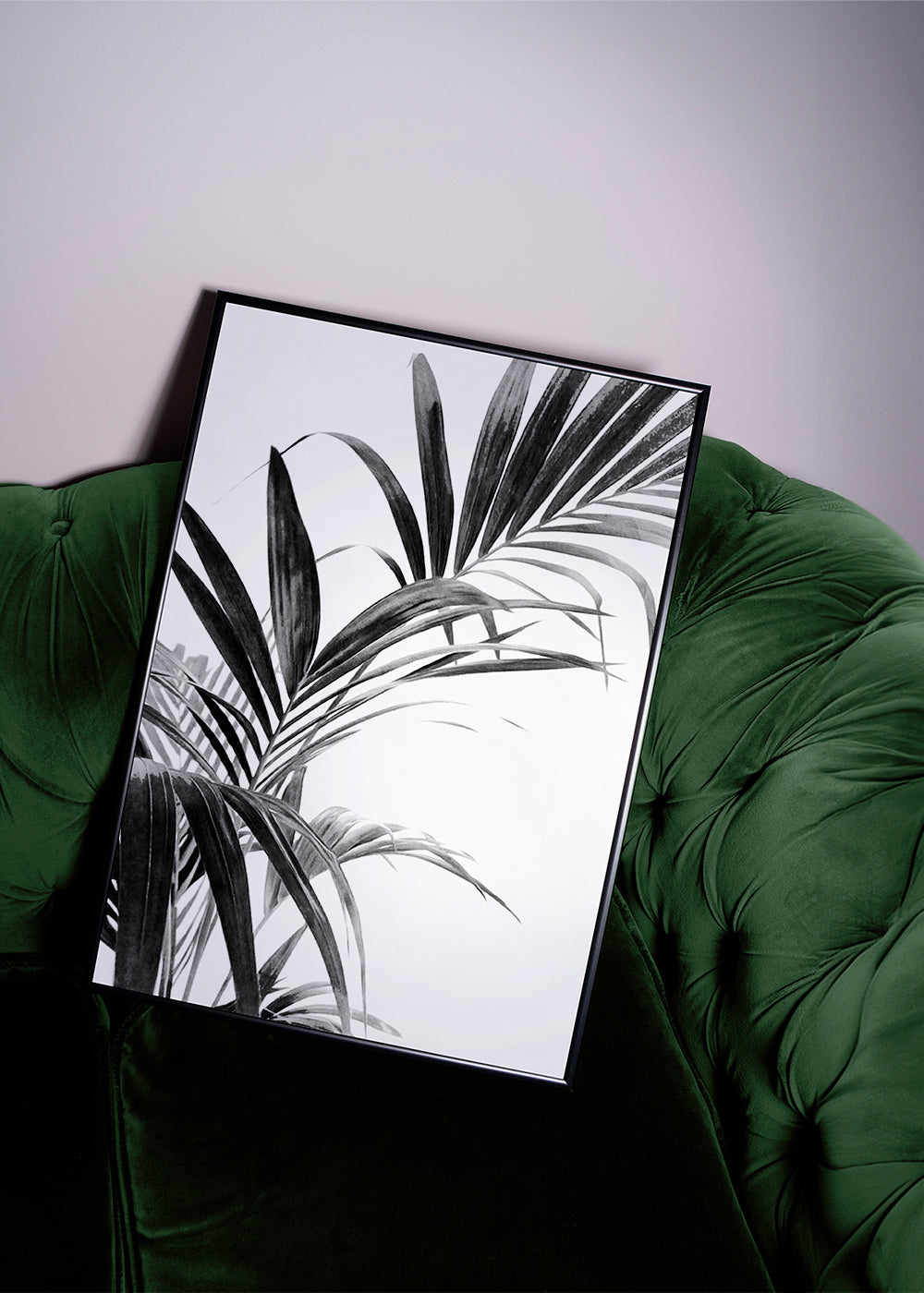 Palm Leaves Black and White 03