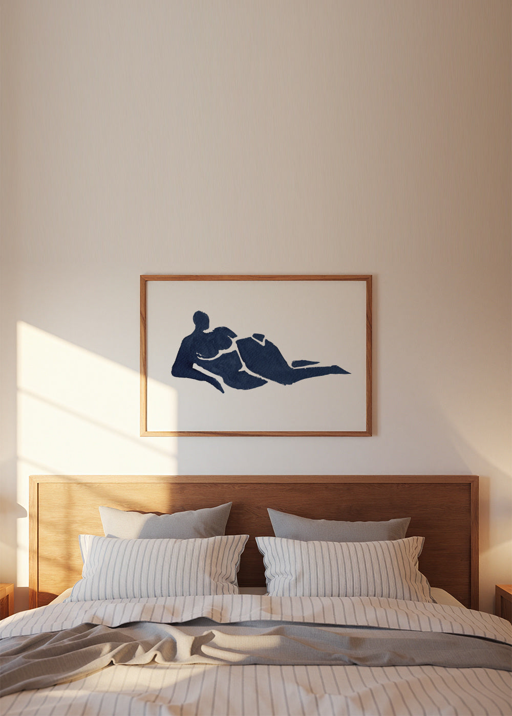 Lying Down - Framed poster in an interior