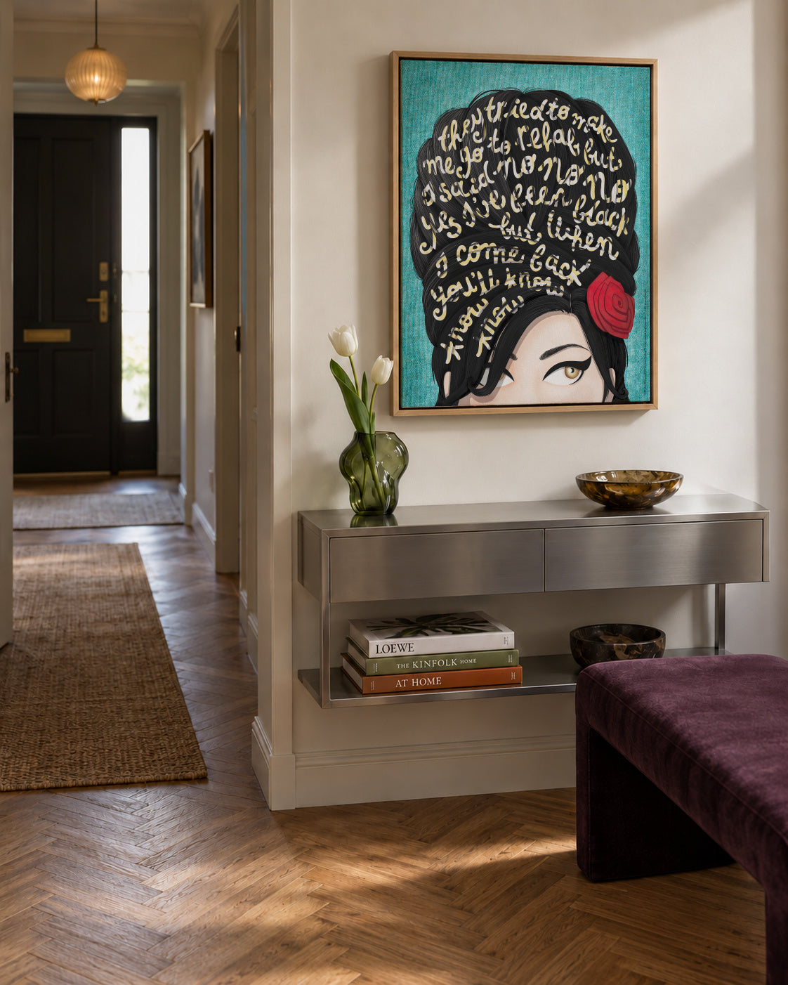 Rehab - Framed canvas in an interior