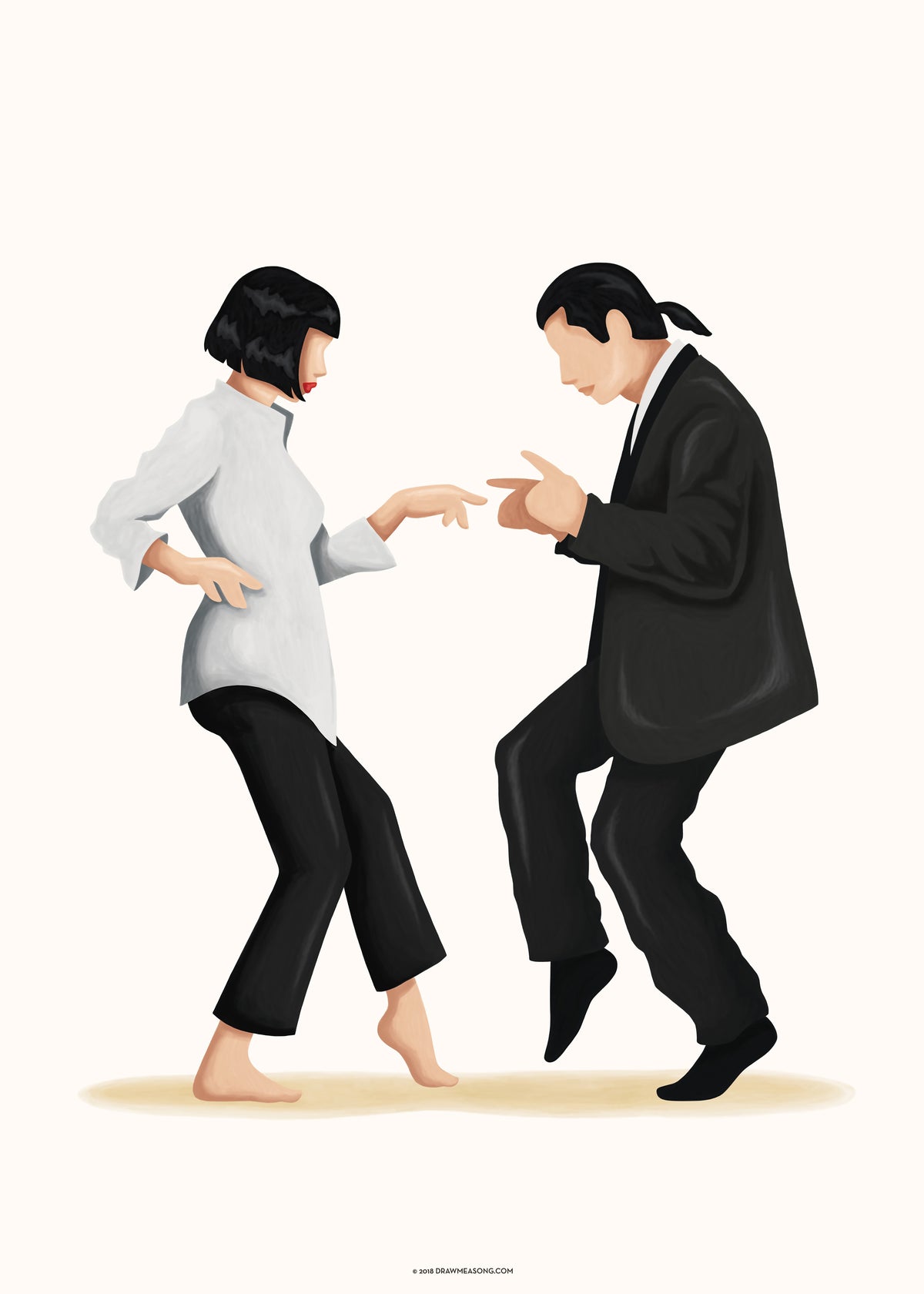 Pulp Fiction dance - Unframed art print