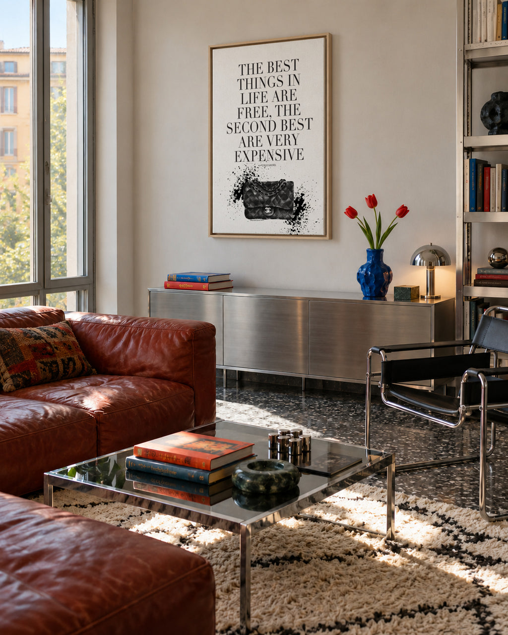 Best things in life - Framed canvas in an interior