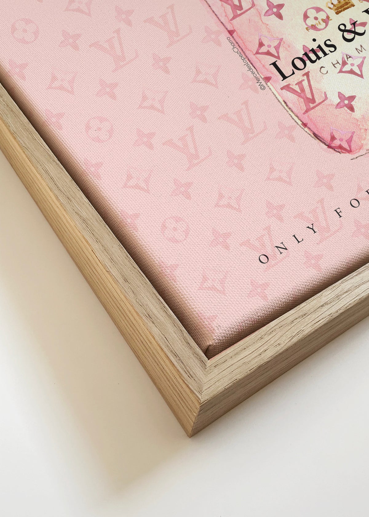 LV Champagne - Framed canvas detail
