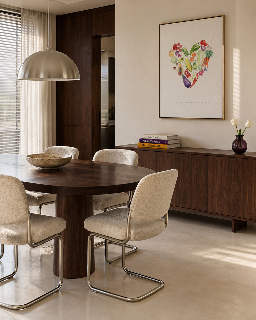 Veggie heart - Framed canvas in an interior