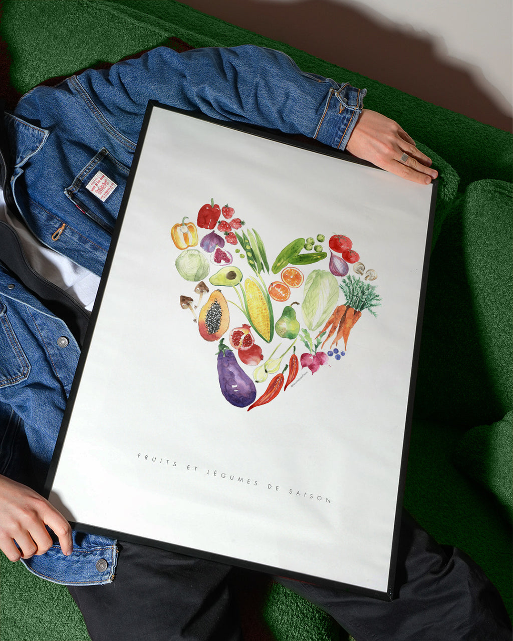 Veggie heart - Framed poster detail
