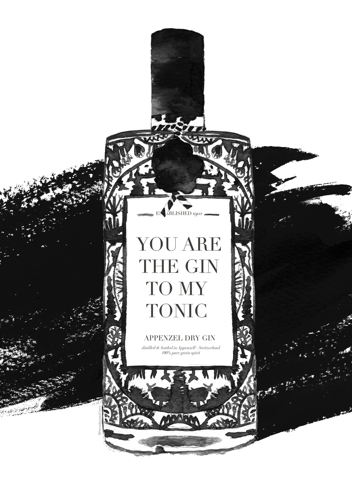Gin to my tonic - Unframed art print