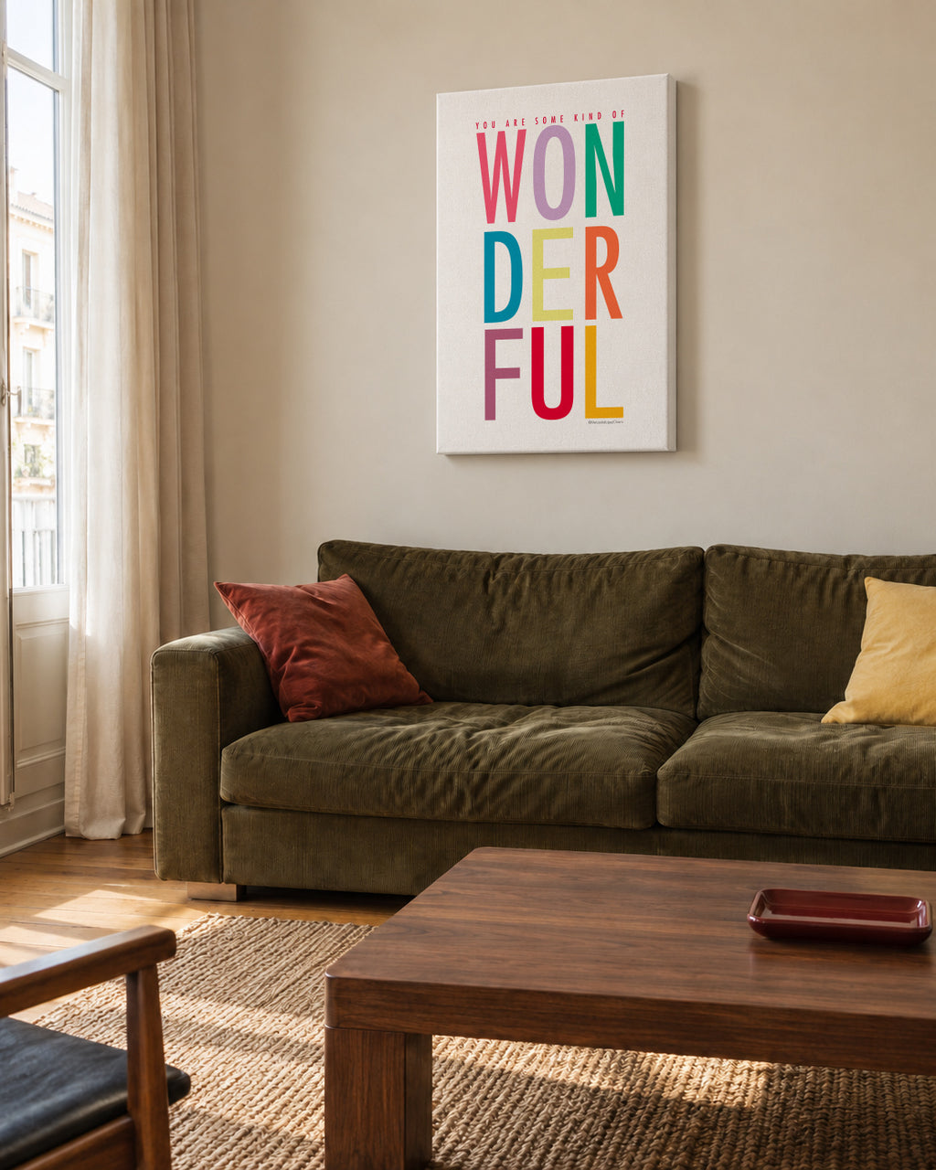 Some kind of wonderful - Unframed canvas in an interior