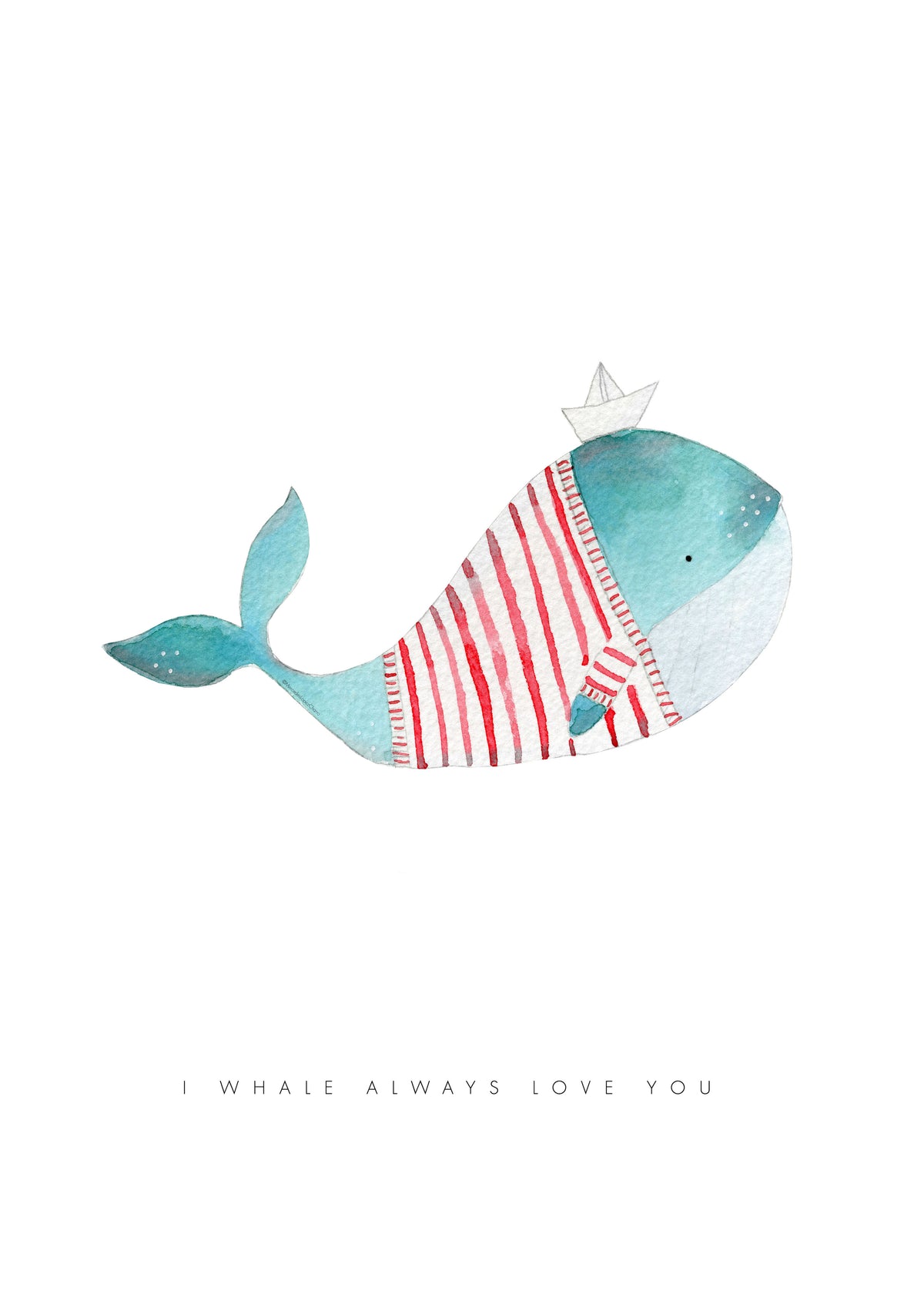 Whale solo - Unframed art print