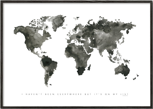 World map monochrome